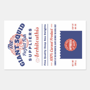 Der riesige Tintenfisch Fishery Innsmouth Rechteckiger Aufkleber