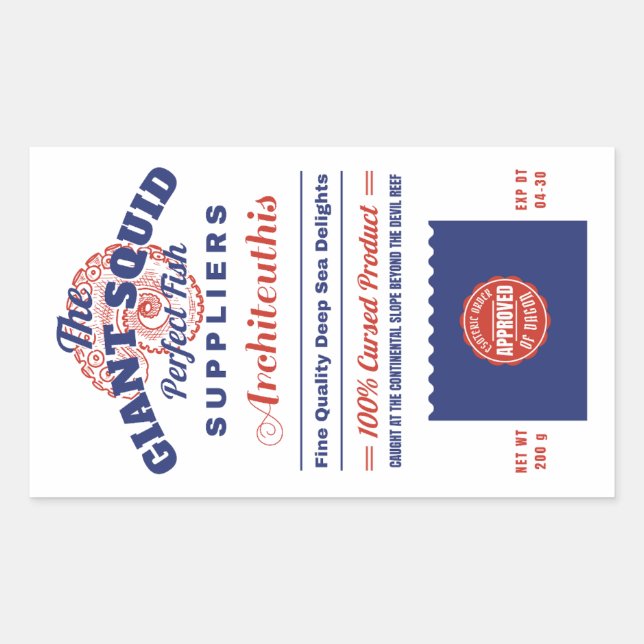 Der riesige Tintenfisch Fishery Innsmouth Rechteckiger Aufkleber (Vorderseite)