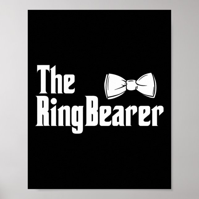 Der Ring Bearer Bowtie Ring Typ Hochzeitsgroom Bri Poster (Vorne)