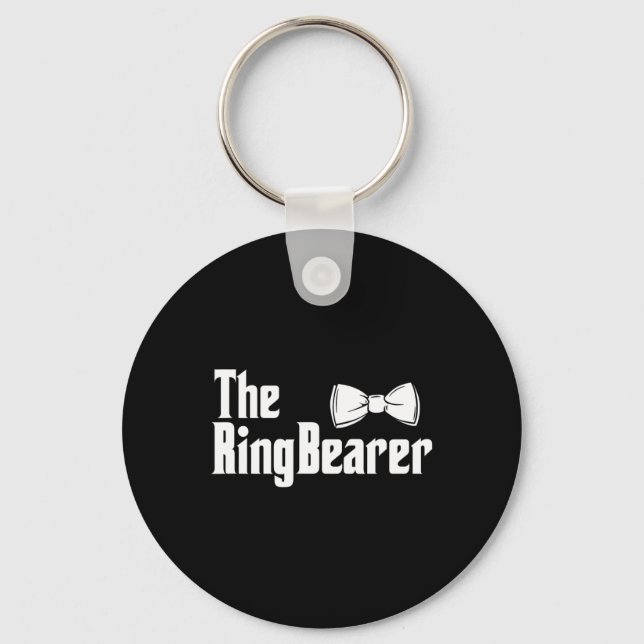 Der Ring Bearer Bowtie Ring Typ Hochzeitsgroom Bri Schlüsselanhänger (Vorderseite)