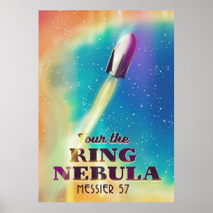 Der Ring Nebel (Messier 57) Weltraumreisepakat. Poster