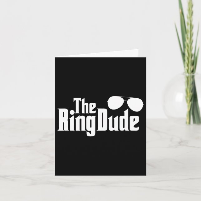 Der Ring Typ Bowtie Ring Träger Hochzeitsgrössen Karte (Vorderseite)