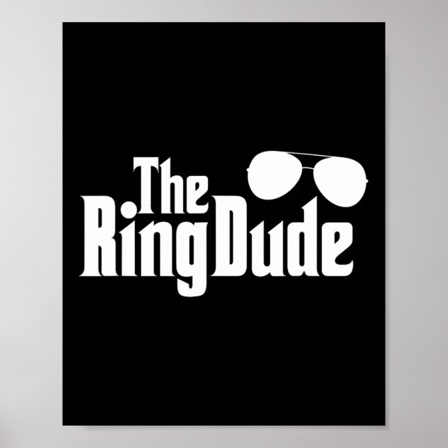 Der Ring Typ Bowtie Ring Träger Hochzeitsgrössen Poster (Vorne)