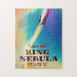 Der Ringnebel (Messier 57) Weltraum-Reiseposter. Puzzle
