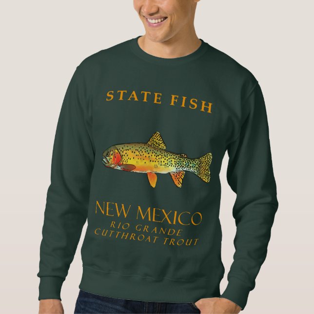 Der Rio Grande Cutthroat im neuen mexikanischen Ge Sweatshirt (Vorderseite)