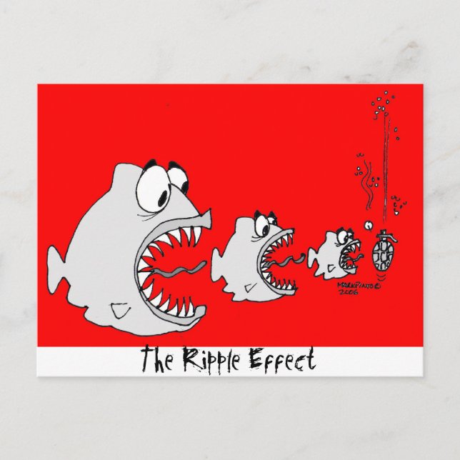 Der Rippeleffekt. Postkarte (Vorderseite)