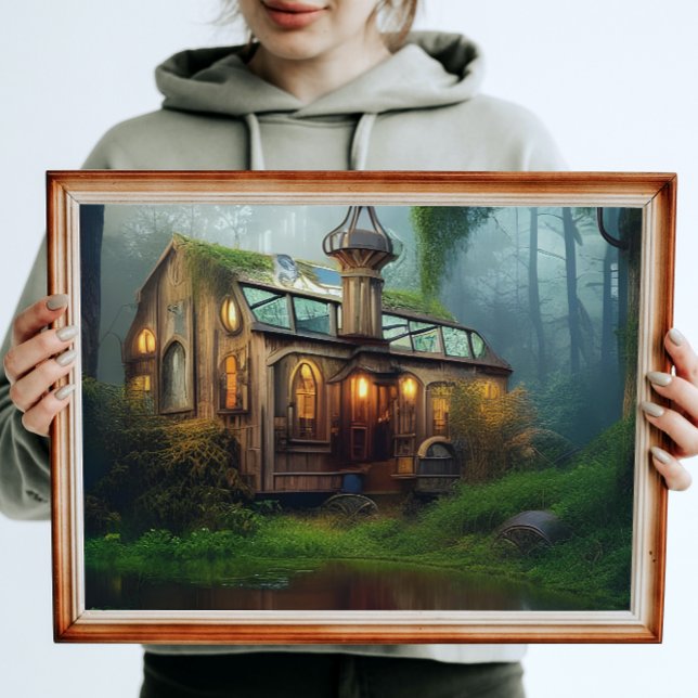 Der River Workshop | Steampunk Digital Art Poster (Von Creator hochgeladen)