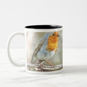 Der Robin ist eine Gabriel-Wasserfarbe Zweifarbige Tasse