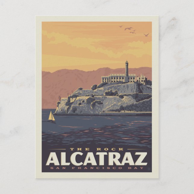Der Rock Alcatraz | San Francisco Bay Postkarte (Vorderseite)