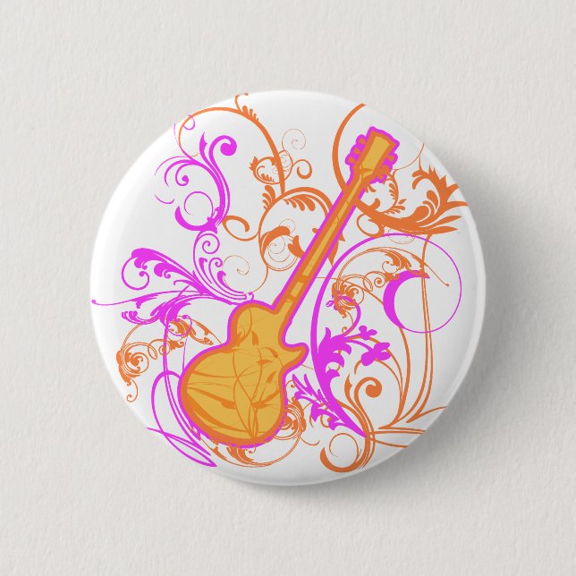 Der Rock-Gitarren-Schmutz KRW-Mädchens Button (Vorderseite)