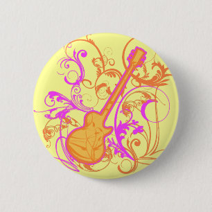 Der Rock-Gitarren-Schmutz KRW-Mädchens Button