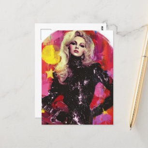 Der Rockstar mit blondem Haar Postkarte