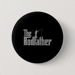 Der Rodfather Lustiger Angel-Liebhaber-Rute Fisch Button
