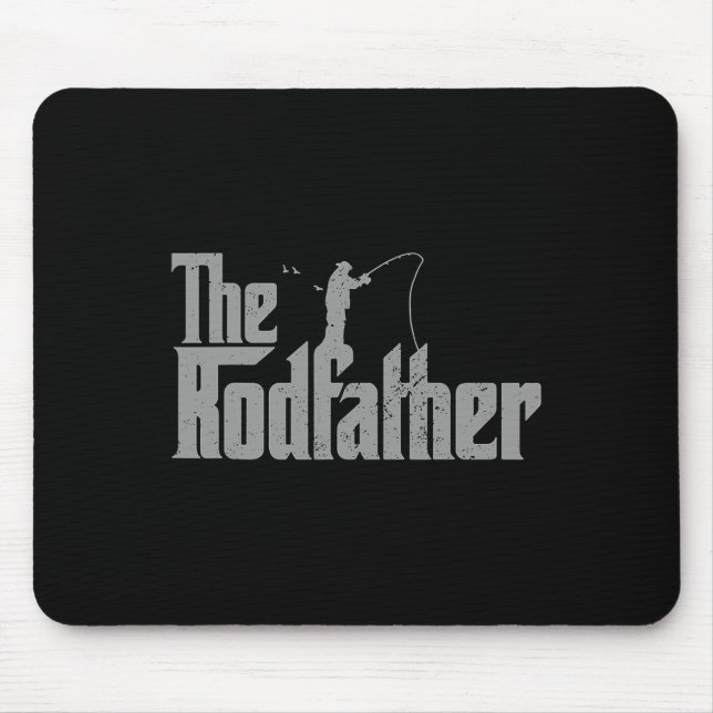 Der Rodfather Lustiger Angler Rod Fisch Dad Fis Mousepad (Vorne)