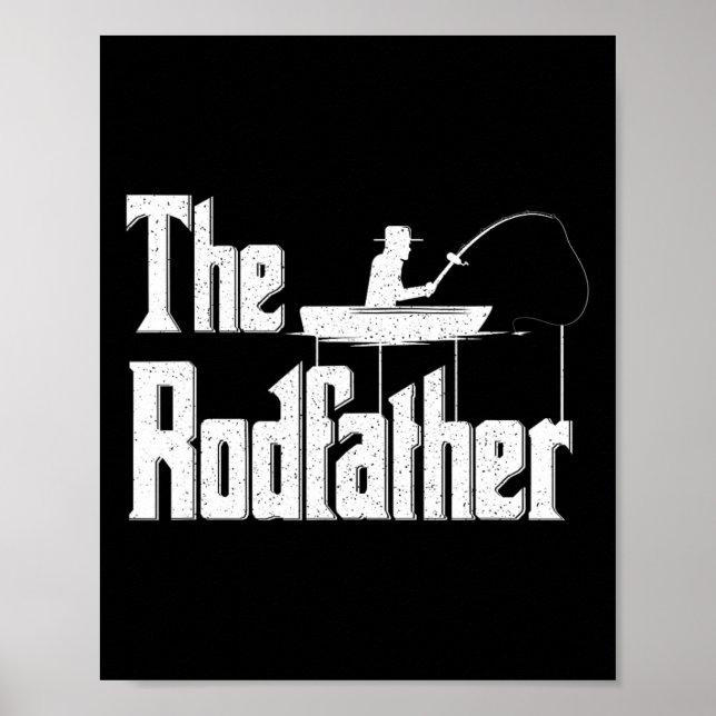 Der Rodfather Lustiges Angel-Vater-Geschenk Poster (Vorne)