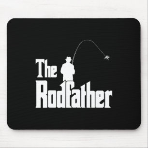Der Rodfather Lustiges Fischer T Shirt Meer Mousepad