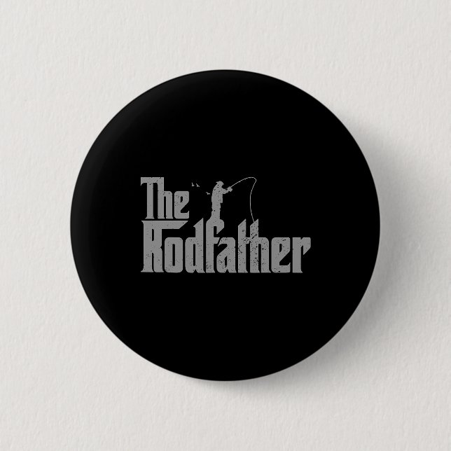 Der Rodvater Funny Fishing Lover Rod Fish Vater Fi Button (Vorderseite)