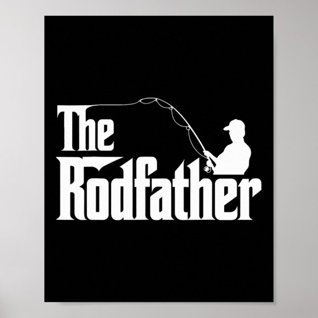 Der Rodvater Funny Fishing Vater Spaß Poster (Vorne)