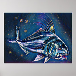 Der Roosterfish, Baja California Poster
