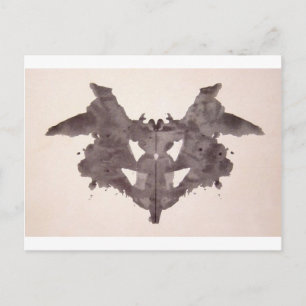 Der Rorschach-Test Klecksbilder Tafel 1 Fledermaus Postkarte