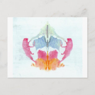 Der Rorschach-Test Klecksographien Tafel 8 Tier Postkarte