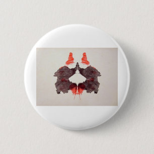 Der Rorschach-Test Tintenkleckse Tafel 2 Zwei Mens Button