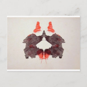 Der Rorschach-Test Tintenkleckse Tafel 2 Zwei Mens Postkarte