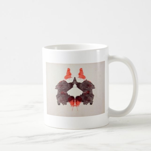 Der Rorschach-Test Tintenkleckse Tafel 2 Zwei Mens Tasse (Rechts)