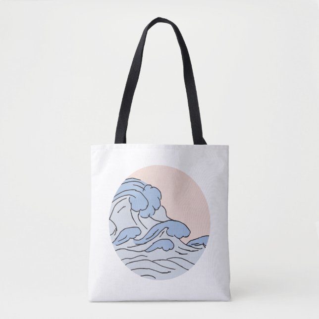 Der rosa/blaue Ozean mit dem Strand (Vorderseite)