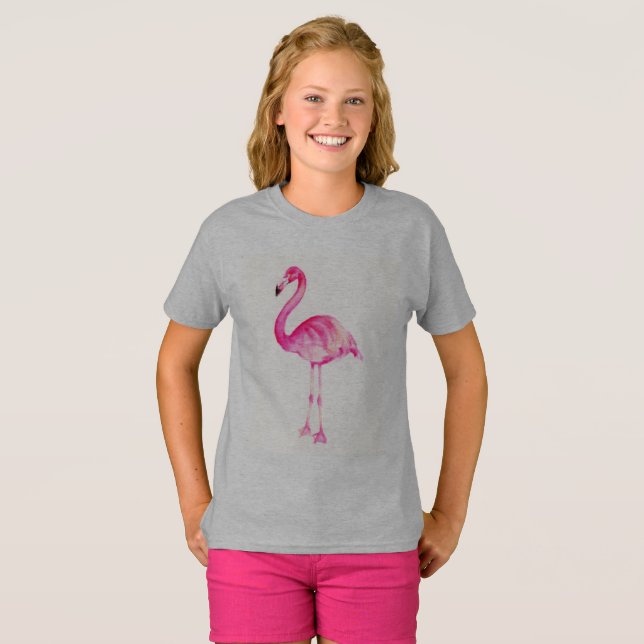 Der rosa Flamingo T-Shirt (Vorne ganz)