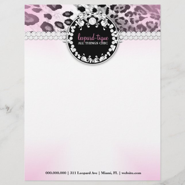 Der rosa Leopard-Tique 311 verblassen Briefkopf (Vorderseite)