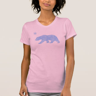 Der rosa PastellT - Shirt-schwarzer Bär der Frau T-Shirt