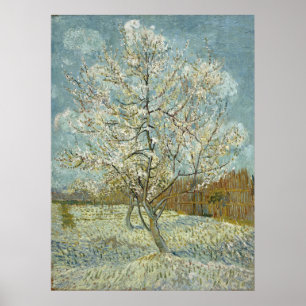 Der rosa Pfirsichbaum von Van Gogh Poster