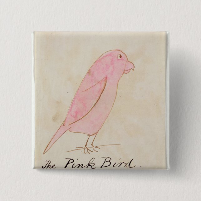 Der rosa Vogel, von 'sechzehn Zeichnungen Comic Button (Vorderseite)
