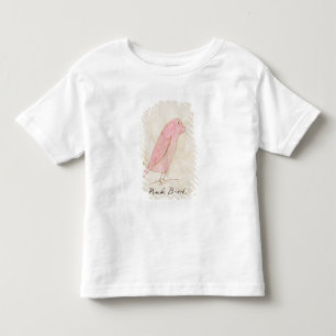 Der rosa Vogel, von 'sechzehn Zeichnungen Comic Kleinkind T-shirt