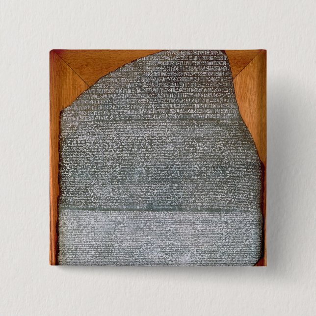 Der Rosetta Stein, von Fort-St. Julien, Button (Vorderseite)