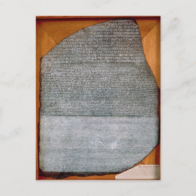 Der Rosetta Stein, von Fort-St. Julien, Postkarte (Vorderseite)