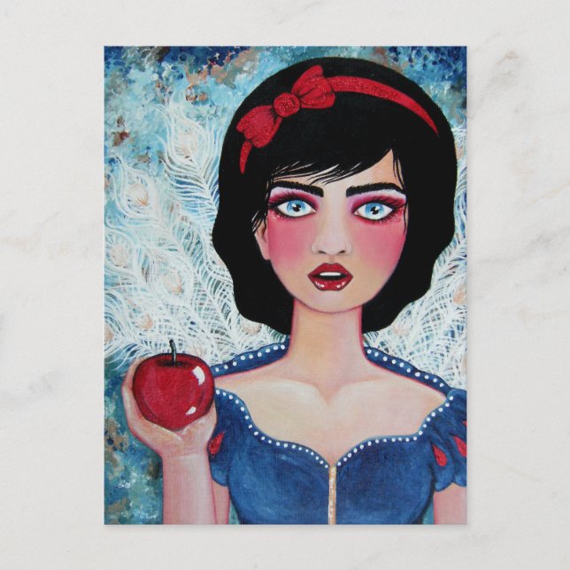 Der rote Apfel Postkarte (Vorderseite)