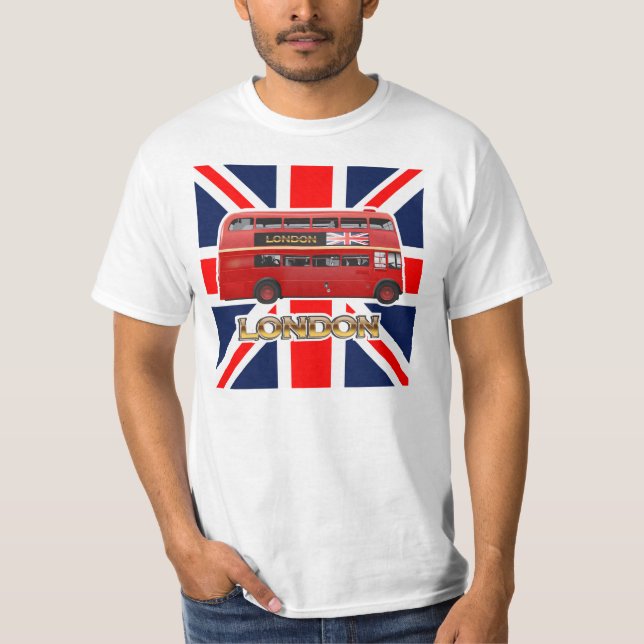 Der rote Doppeldecker-London-Bus T-Shirt (Vorderseite)
