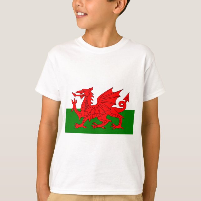 Der rote Drache [Flagge von Wales] T-Shirt (Vorderseite)
