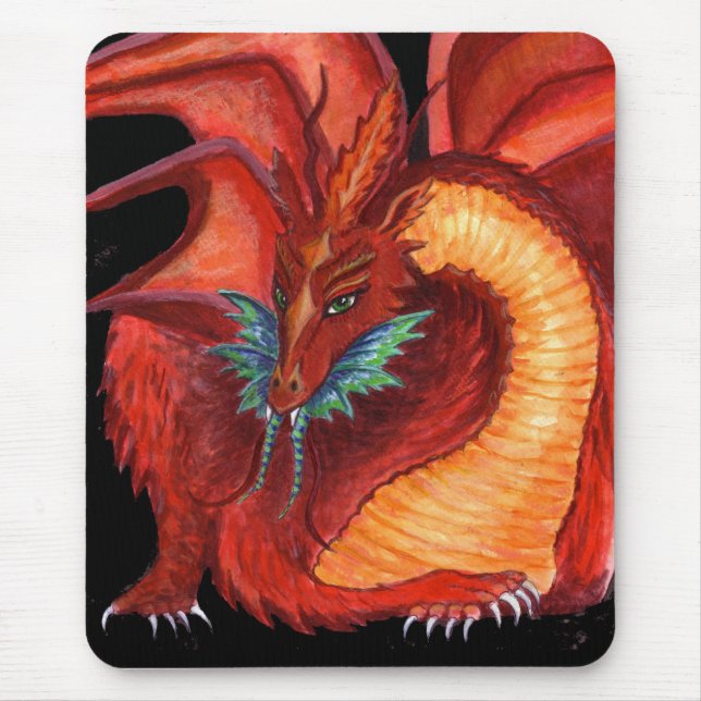 Der rote Drache Mousepad (Vorne)