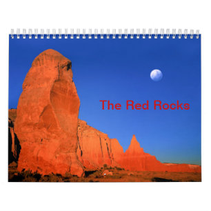 Der rote Felsen-Gewohnheit Druckkalender Kalender
