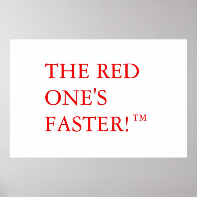 Der rote ist schneller!™ poster (Vorne)