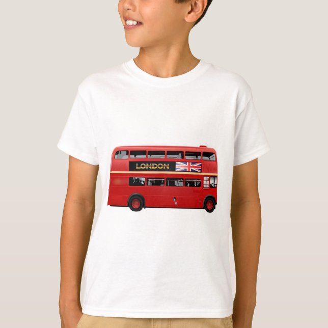 Der rote London-Doppeldecker-Bus T-Shirt (Vorderseite)