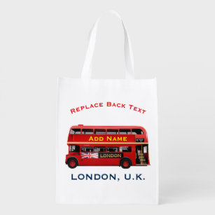 Der rote London-Doppeldecker-Bus Wiederverwendbare Einkaufstasche