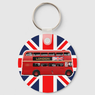 Der rote London-Doppeldeckerbus Schlüsselanhänger