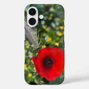 Der rote Mohn iPhone 16 Hülle