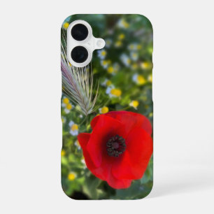Der rote Mohn iPhone 16 Hülle