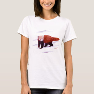 Der rote Panda-Polygon-T - Shirt der Frauen