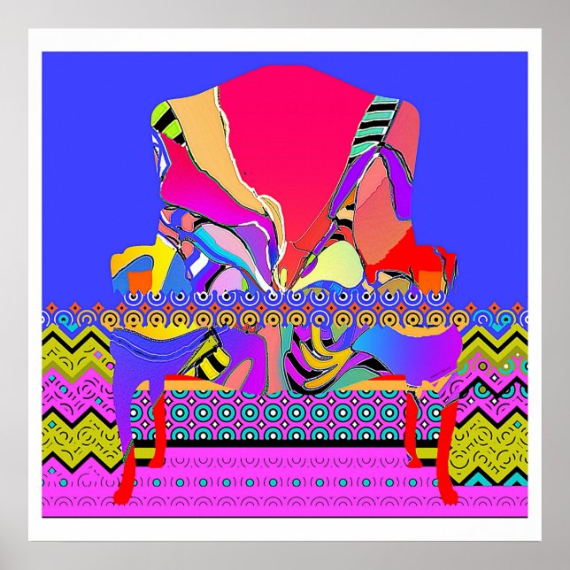 Der rote Pattern-Sessel Poster (Vorne)